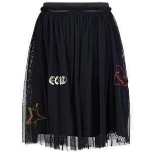 TWINSET kids black tulle embroidered embellished tutu skirt. Size 8.